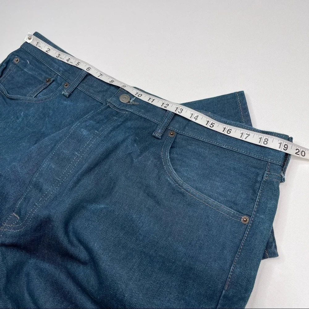 Levi’s Jeans Denim 501 Button Fly White Oak Cone Denim High Waist Straight Blue